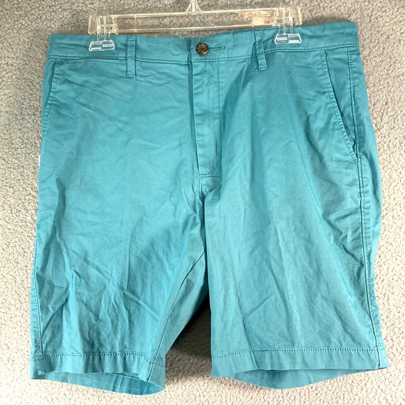 Goodfellow & Co Shorts Nwt Goodfellow Co Mens Teal Flat Front Linden Shorts Size 32 Poshmark